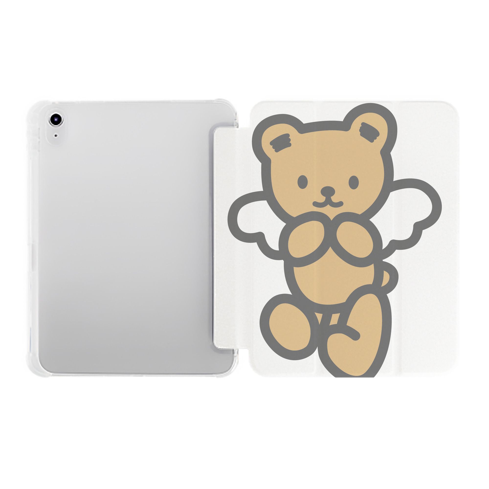 （画像用） Hello Kitty ハローキティ IPad ケース ペン収納付き 三つ折りスタンド PUレザー×シリコン 対応機種9.5/10.5/10.9インチ
